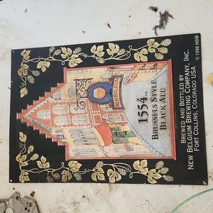 1998 Brussels Style Black Ale Beer Sign 16"×11.5"
